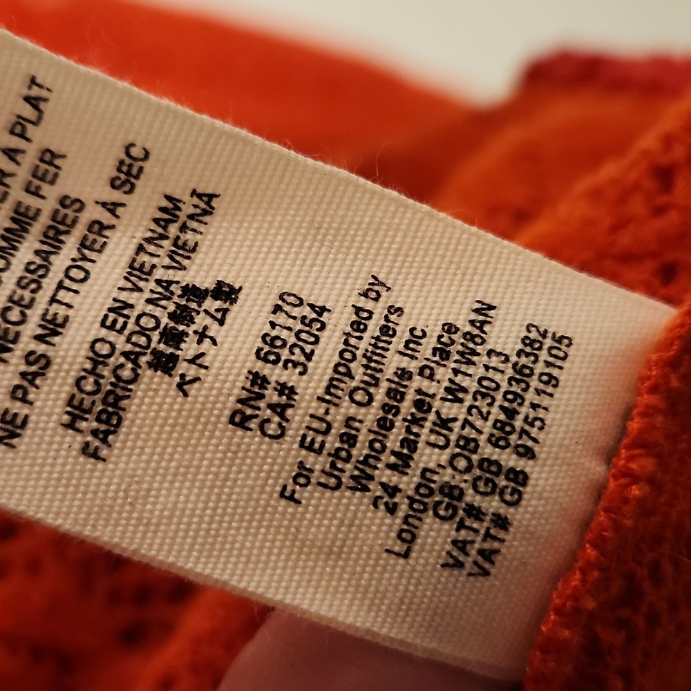 ❤️ FREE PEOPLE NOT COLD IN THIS LACE TOP, VIBRANT ORANGE, MEDIUM - Picture 9 of 15
